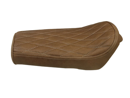For Royal Enfield GT & Interceptor 650 Leather Single Seat Brown Tan D5