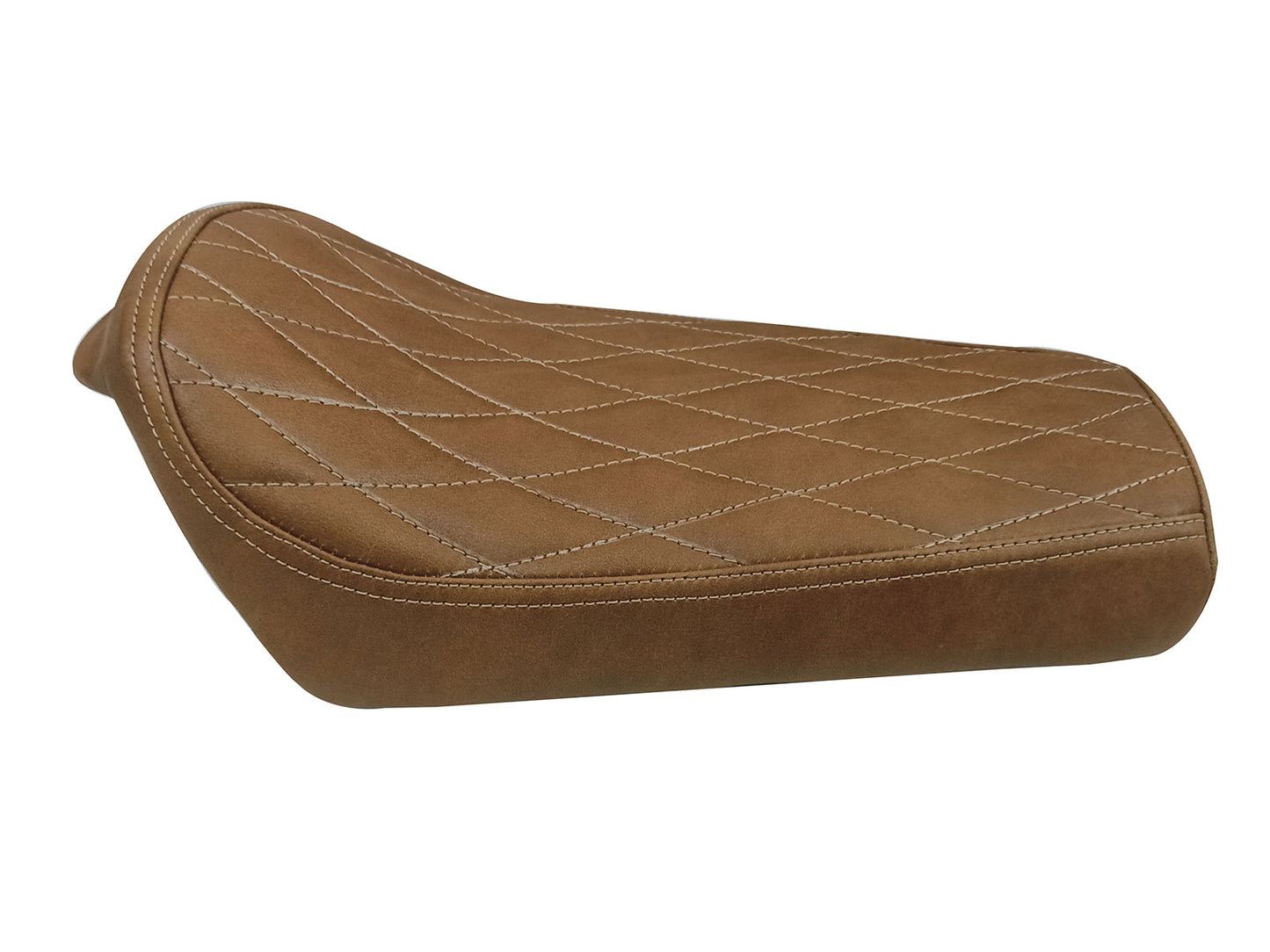 For Royal Enfield GT & Interceptor 650 Leather Single Seat Brown Tan D5