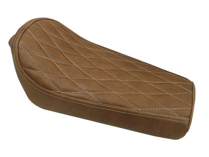For Royal Enfield GT & Interceptor 650 Leather Single Seat Brown Tan D5