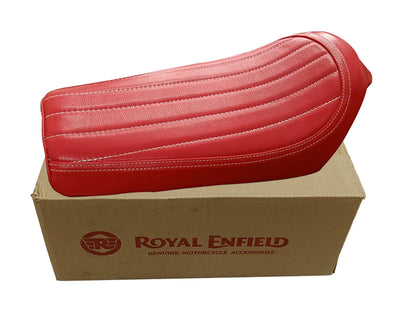 For Royal Enfield GT & Interceptor 650 Leather Red Color Single Seat D9