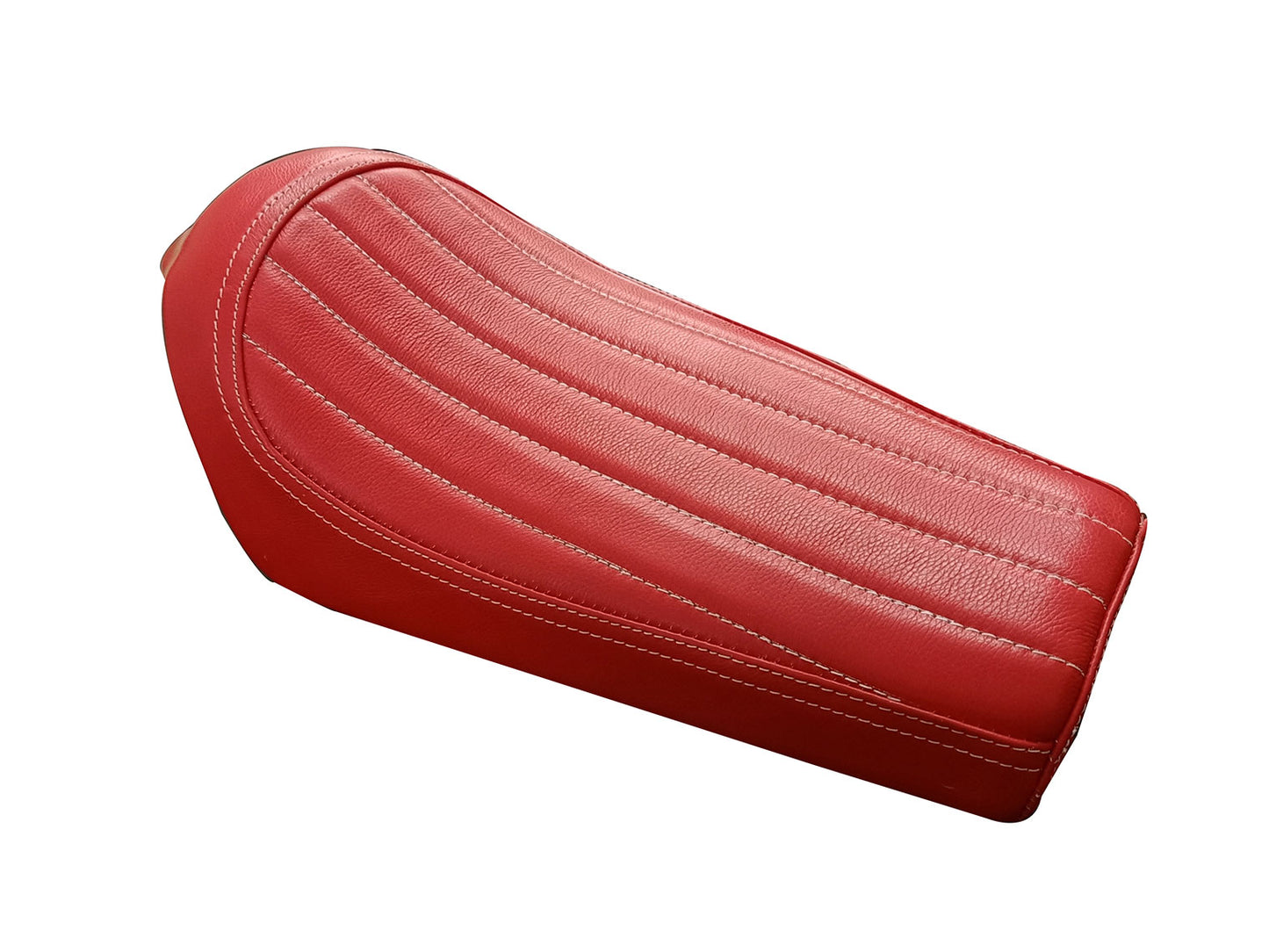 For Royal Enfield GT & Interceptor 650 Leather Red Color Single Seat D9