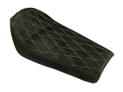 For Royal Enfield GT & Interceptor 650 Leather Single Seat Dark Green D10