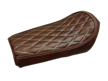 For Royal Enfield GT & Interceptor 650 Leather Single Seat Brown D11