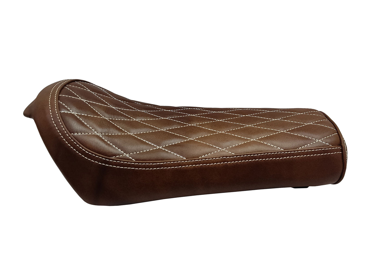 For Royal Enfield GT & Interceptor 650 Leather Single Seat Brown D11