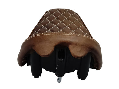 For Royal Enfield GT & Interceptor 650 Leather Single Seat Brown D11