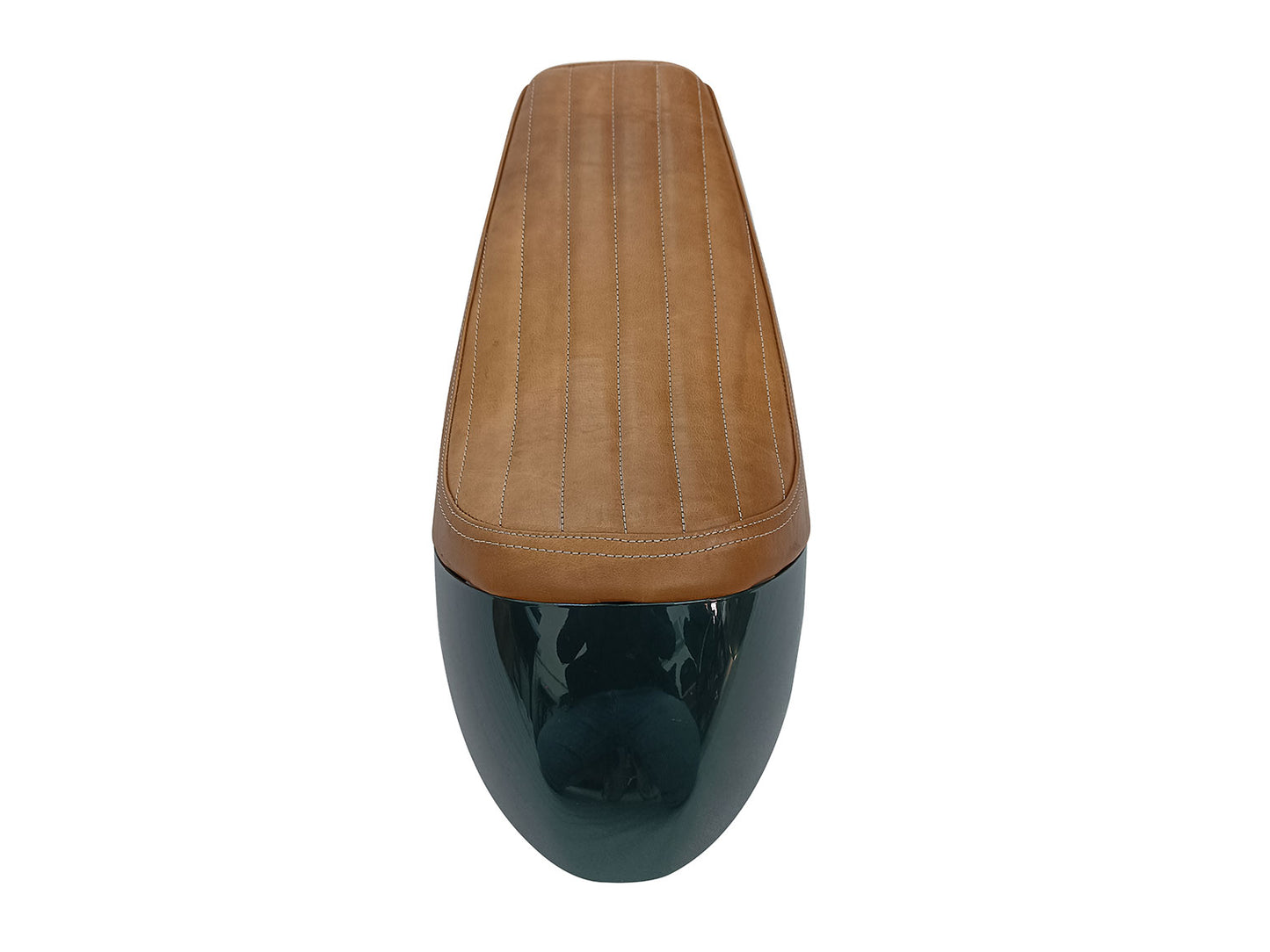 For Royal Enfield GT & Interceptor 650 D1 Leather Single Seat & Green Cowl