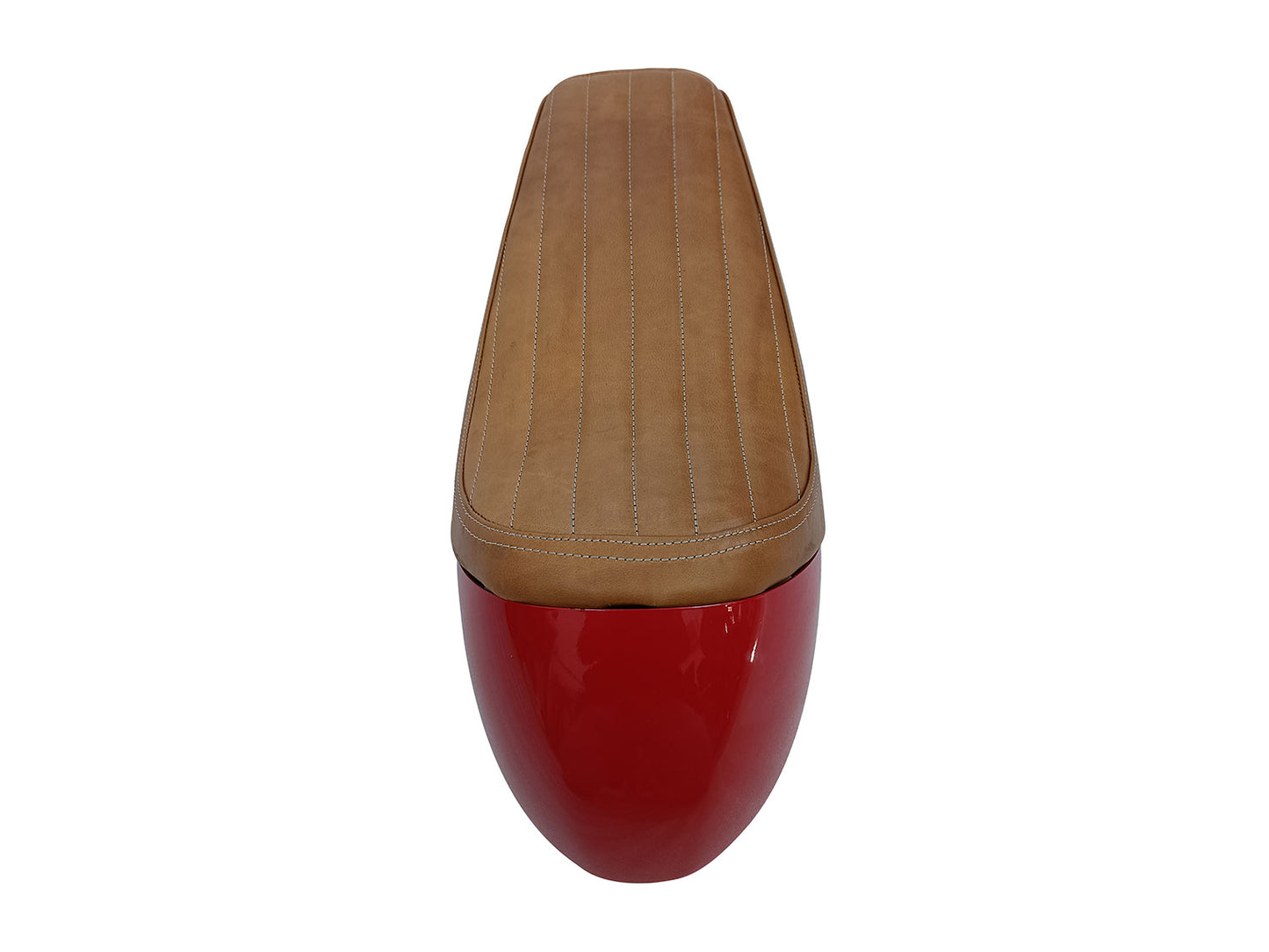 For Royal Enfield GT & Interceptor 650 D1 Leather Single Seat & Red Cowl