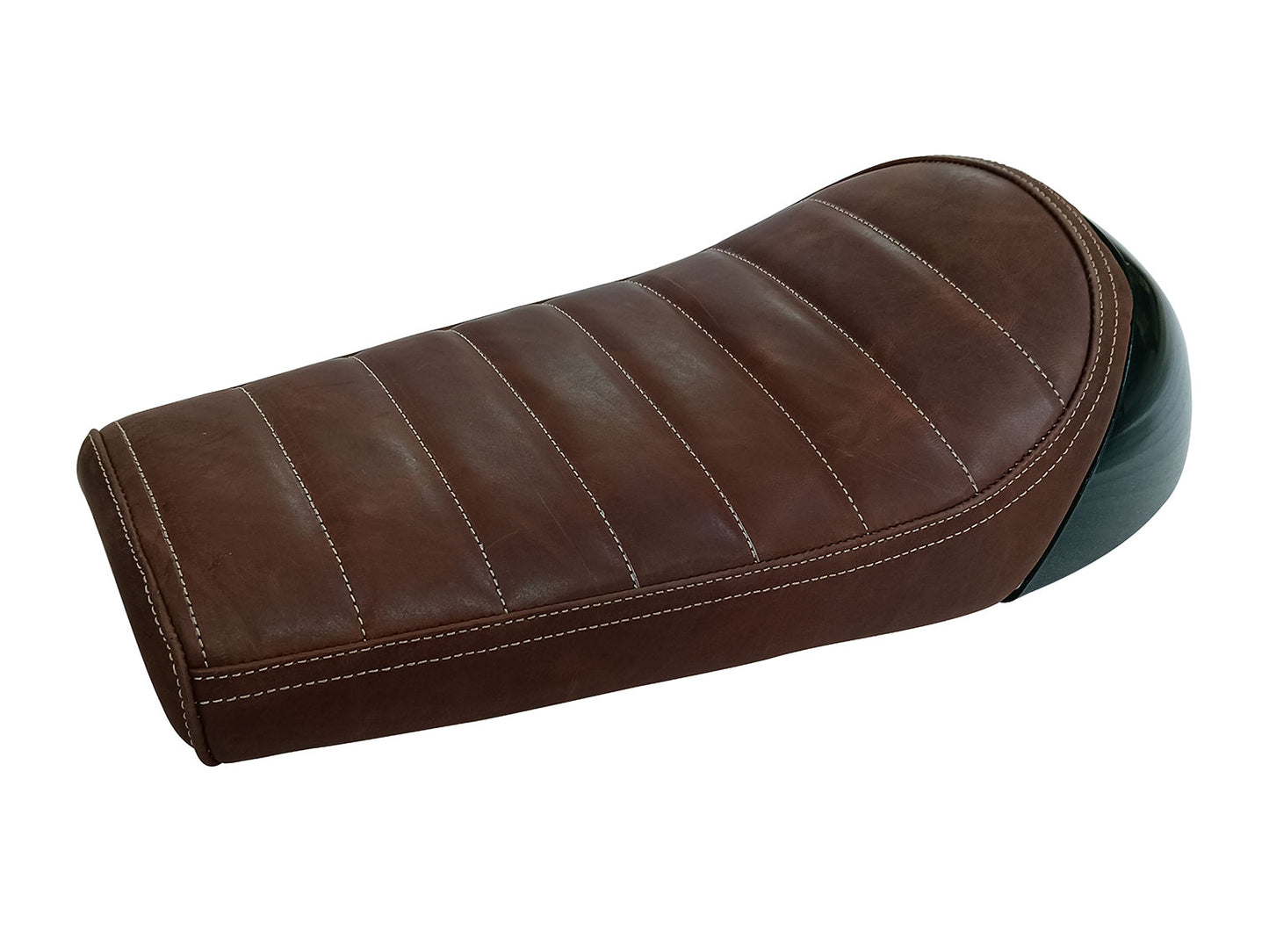 For Royal Enfield GT & Interceptor 650 D4 Leather Single Seat & Green Cowl