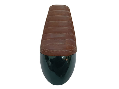 For Royal Enfield GT & Interceptor 650 D4 Leather Single Seat & Green Cowl