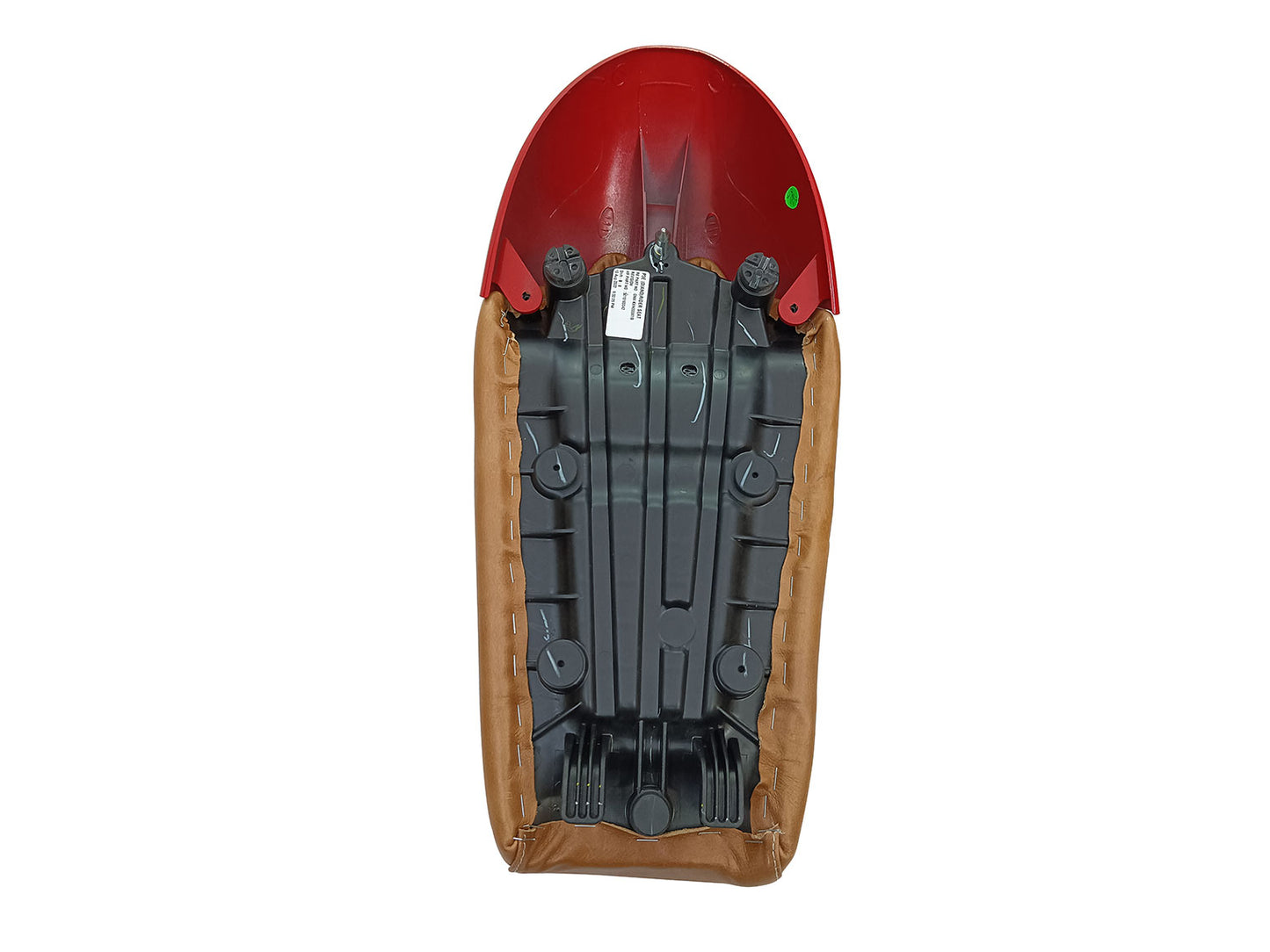 For Royal Enfield GT & Interceptor 650 D5 Leather Single Seat & Red Cowl