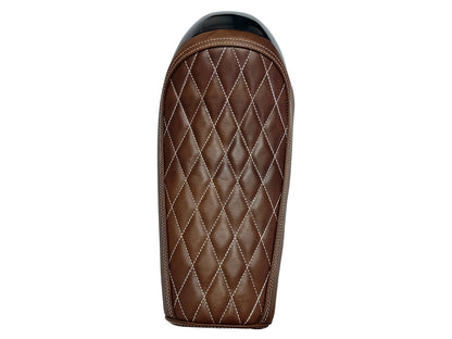 For Royal Enfield GT & Interceptor 650 D11 Leather Single Seat & Black Cowl