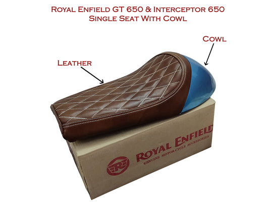 For Royal Enfield GT & Interceptor 650 D11 Touring Single Seat & Blue Cowl