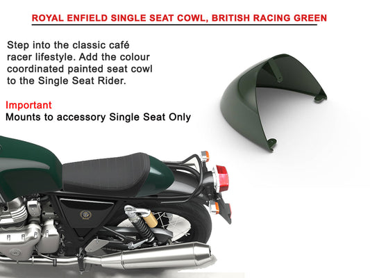 Genuine Royal Enfield GT & Interceptor 650 Single Touring Seat Green Cowl