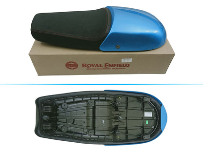 Genuine Royal Enfield GT & Interceptor 650 Touring Dual Seat With Blue Cowl