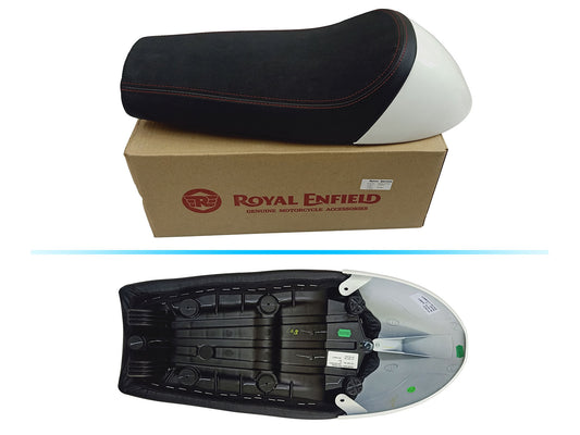 Genuine Royal Enfield GT & Interceptor 650 Soft Touring Single Seat & White Cowl