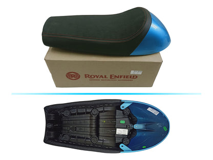 Genuine Royal Enfield GT & Interceptor 650 Soft Touring Single Seat & Blue Cowl