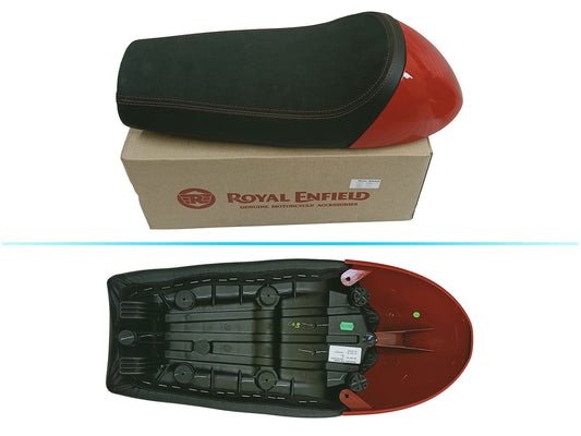 Genuine Royal Enfield GT & Interceptor 650 Soft Touring Single Seat & Red Cowl