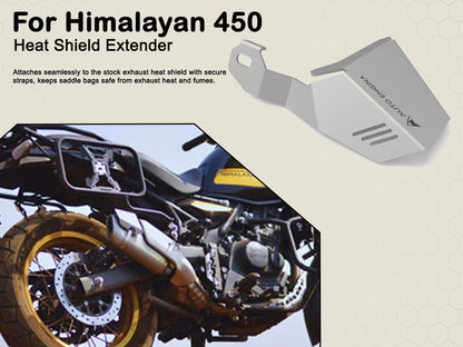 For Royal Enfield New Himalayan 450 Silencer Heat Shield Extender Silver