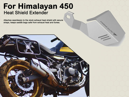 For Royal Enfield New Himalayan 450 Silencer Heat Shield Extender Silver
