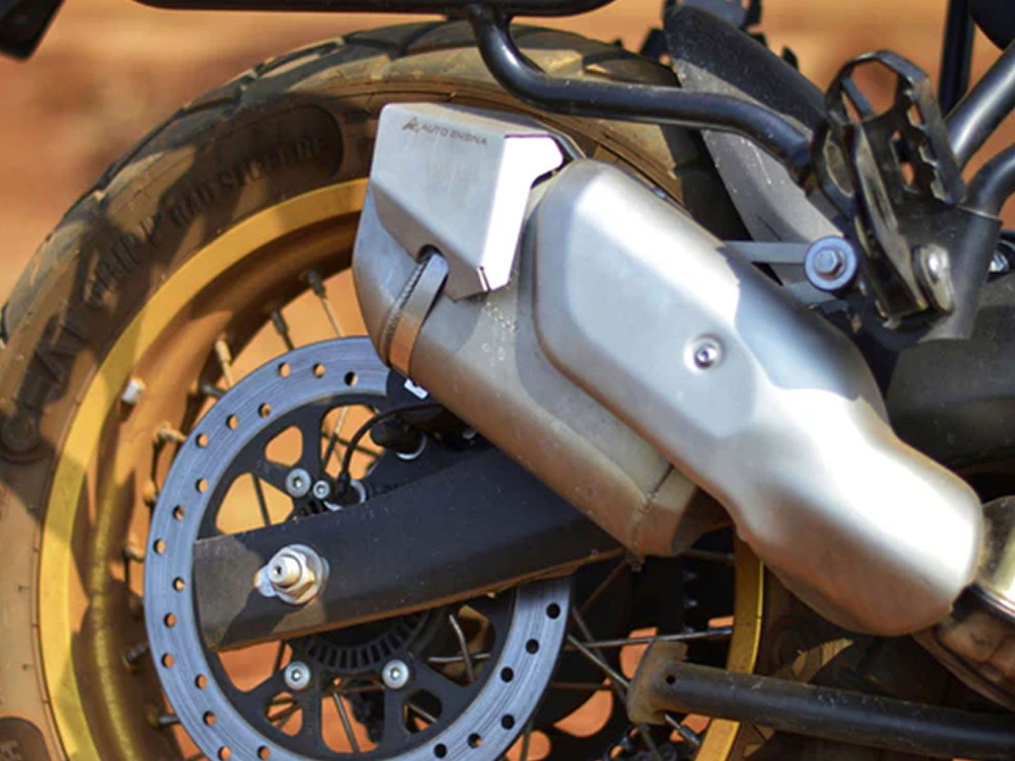 For Royal Enfield New Himalayan 450 Silencer Heat Shield Extender Silver