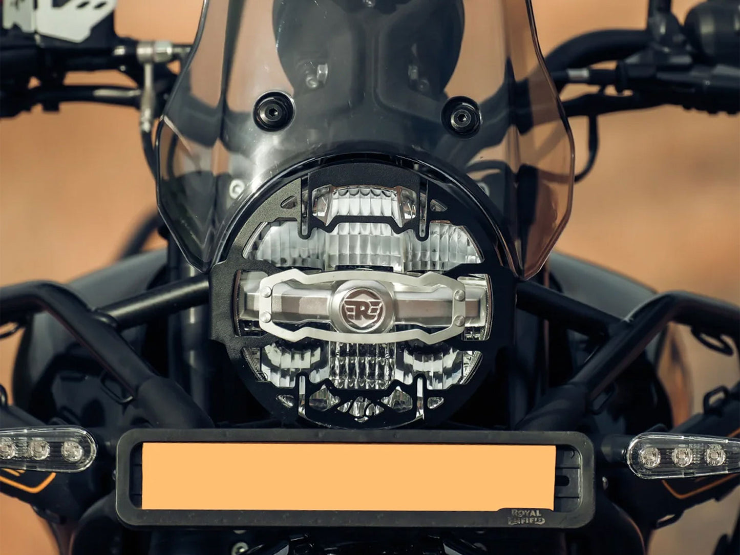 For Royal Enfield New Himalayan 450 Cosmic Headlight Grill Black & Silver