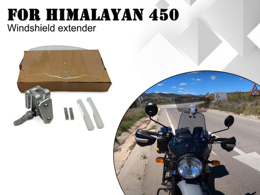 For Royal Enfield New Himalayan 450 Windshield Extender Clear