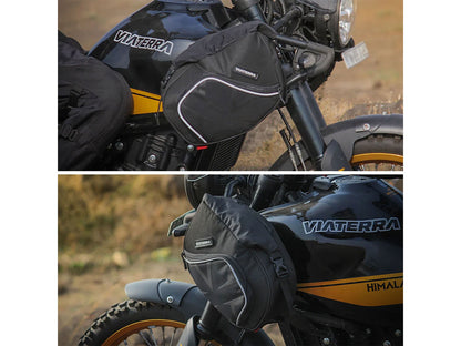 For Royal Enfield New Himalayan 450 Black Top Frame Trail Bags Pair
