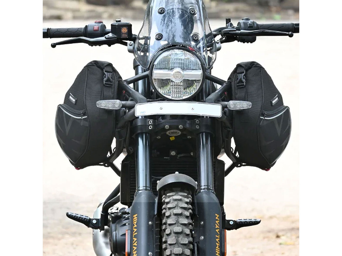 For Royal Enfield New Himalayan 450 Black Top Frame Trail Bags Pair