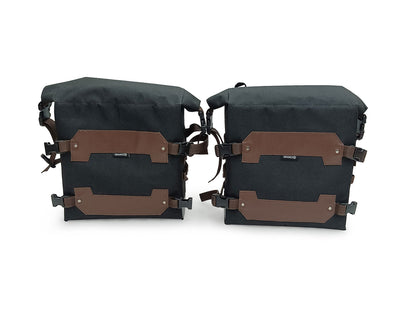 For Royal Enfield New Himalayan 450 Canvas Trail Bags Brown