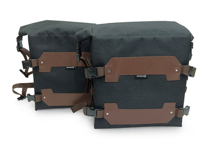 For Royal Enfield New Himalayan 450 Canvas Trail Bags Brown