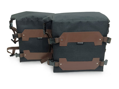 For Royal Enfield New Himalayan 450 Canvas Trail Bags Brown And Rear Duffle Bag