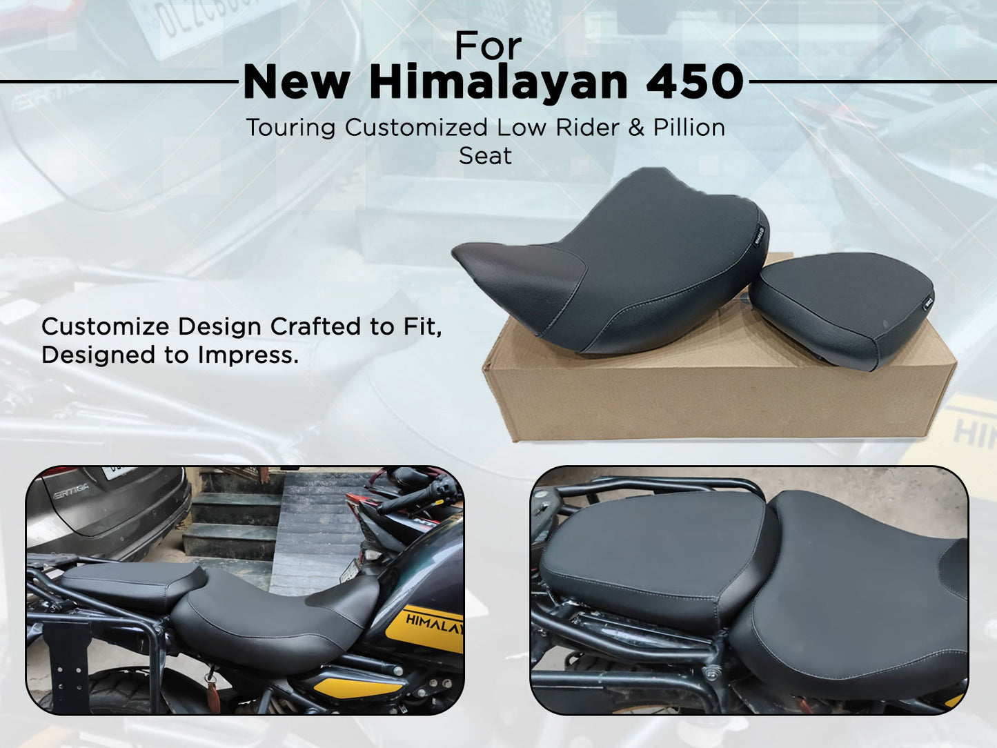 For Royal Enfield New Himalayan 450 Touring Customized Low Rider & Pillion Seat