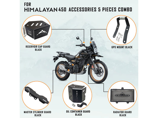 For Royal Enfield New Himalayan 450 5 Pcs Accessories Combo Pack CP-2
