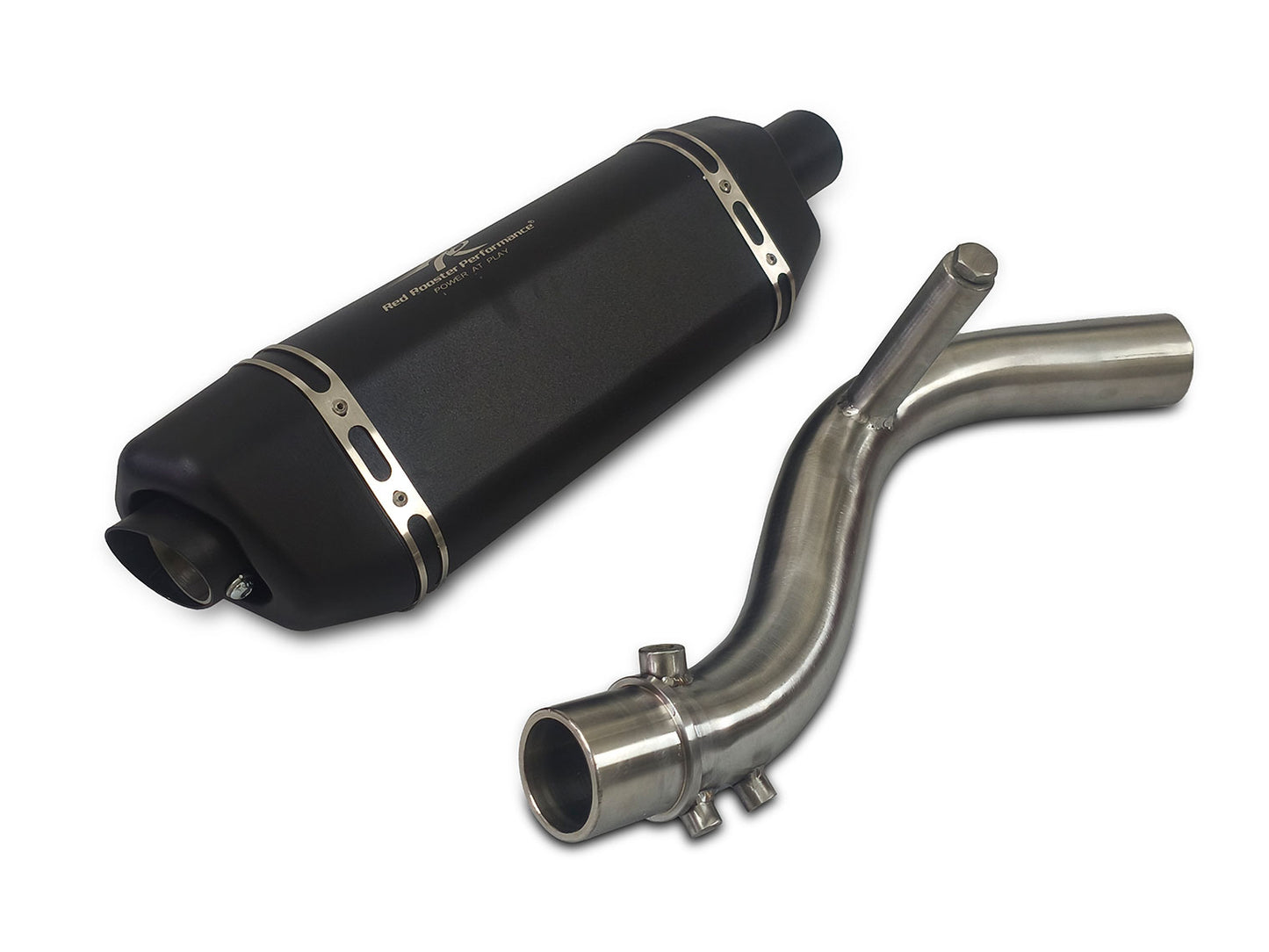 For Royal Enfield New Himalayan 450 Red Rooster Vertex Pro Exhaust Silencer Black