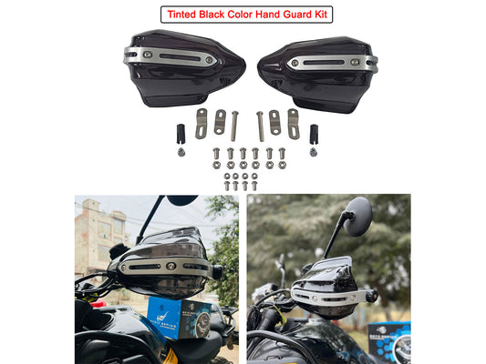 For Royal Enfield Scram & Himalayan 411 Tinted Black Color Hand Guard Kit