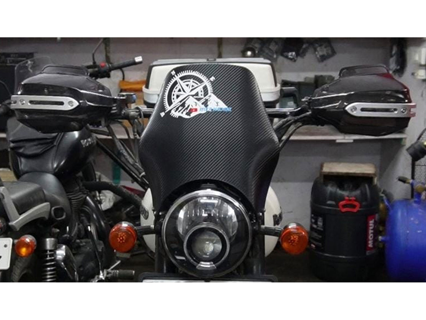 For Royal Enfield Scram & Himalayan 411 Tinted Black Color Hand Guard Kit