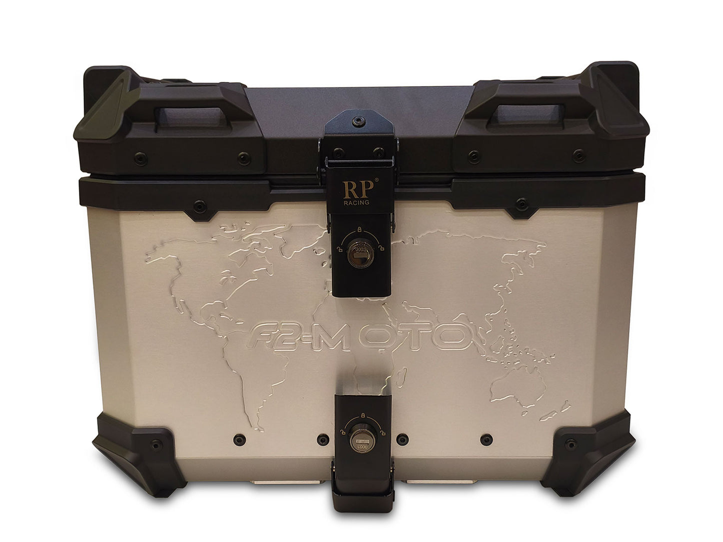 For Royal Enfield Himalayan 411 Aluminum Pannier Top Box Black & Silver D1