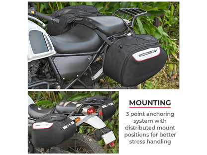 For Royal Enfield Himalayan 411 Saddle Stay With Condor Solo Saddlebag Black