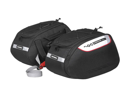 For Royal Enfield Himalayan 411 Saddle Stays & Condor Solo Pannier Bags Black