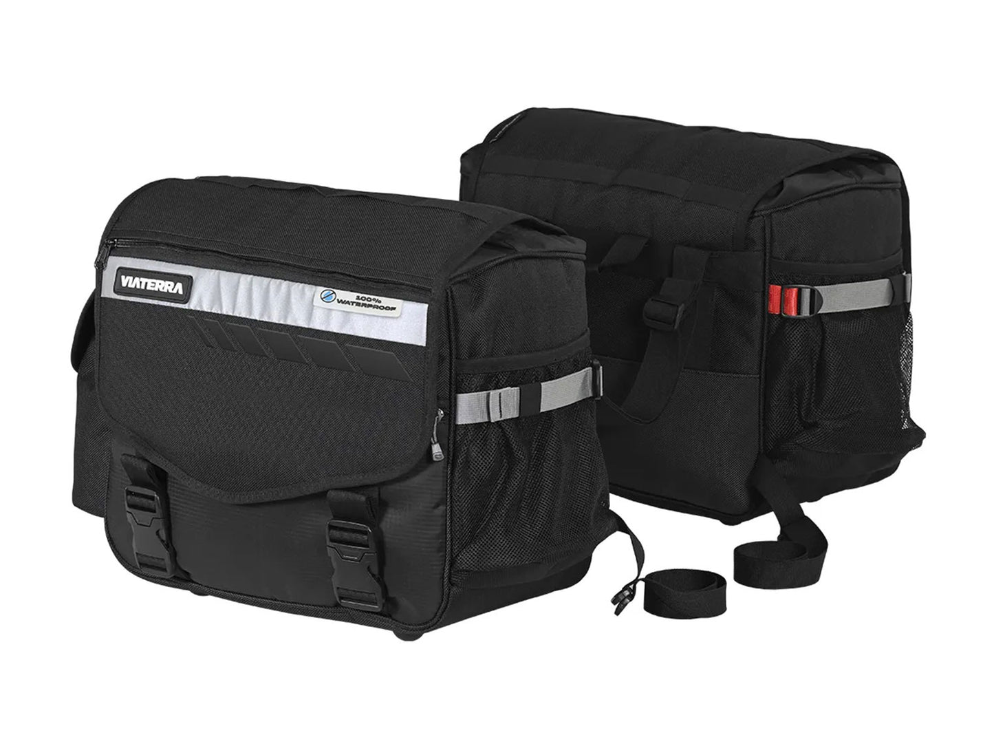 For Royal Enfield Himalayan 411 Saddle Stays & Leh Pannier Bags Black