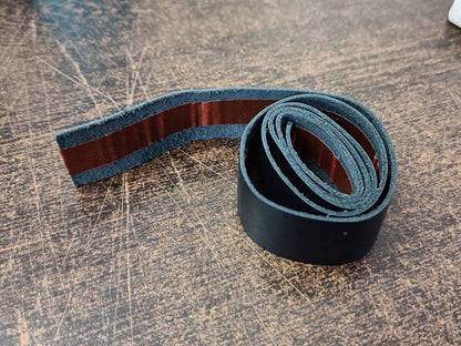 For Royal Enfield Himalayan & Scram 411 D3 Grip Leather Wrap Pair Black