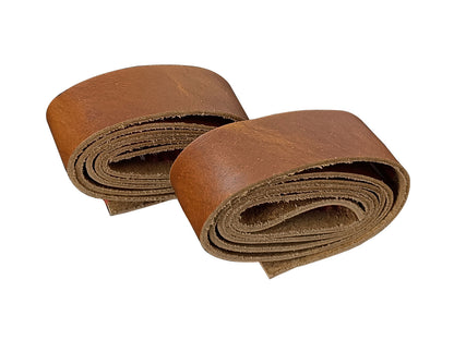 For Royal Enfield Himalayan & Scram 411 D4 Grip Leather Wrap Pair Brown Tan