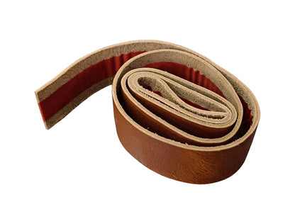For Royal Enfield Himalayan & Scram 411 D4 Grip Leather Wrap Pair Brown Tan