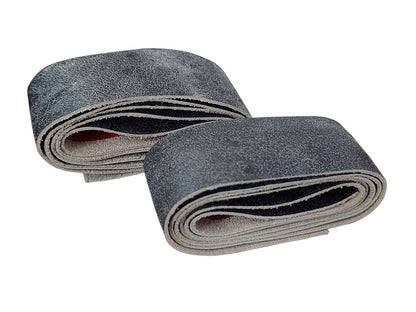 For Royal Enfield Himalayan & Scram 411 D5 Grip Leather Wrap Pair Rusty Grey