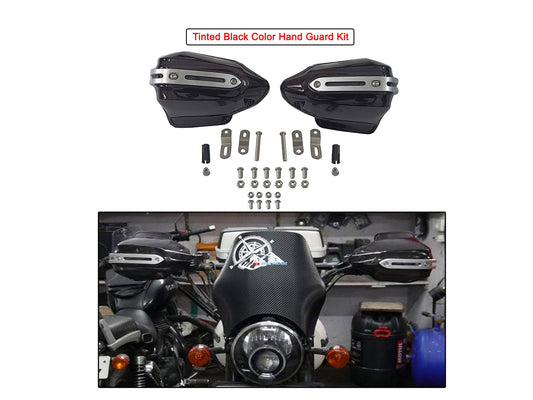 For Royal Enfield Scram 411 Tinted Black Color Hand Guard Kit
