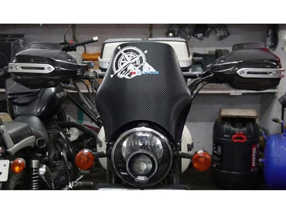 For Royal Enfield Scram 411 Tinted Black Color Hand Guard Kit