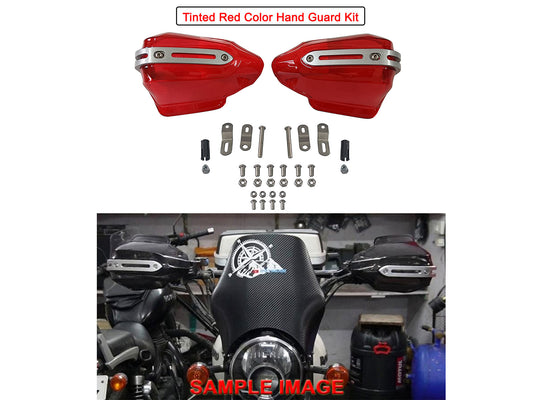 For Royal Enfield Scram 411 Tinted Red Color Hand Guard Kit