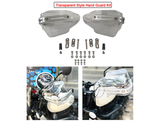 For Royal Enfield Scram 411 Transparent White Hand Guard Kit