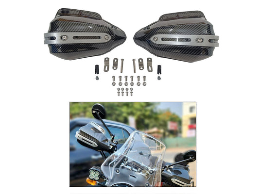For Royal Enfield Scram 411 Carbon Black Hand Guard Kit