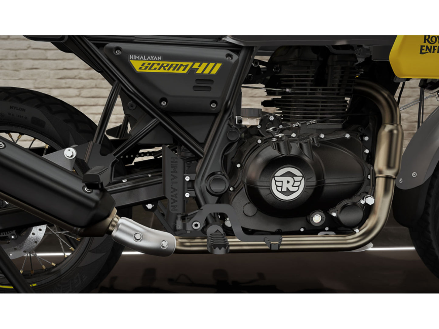 Genuine Royal Enfield Scram 411 Black Oil Cooler & Master Cylinder Guard